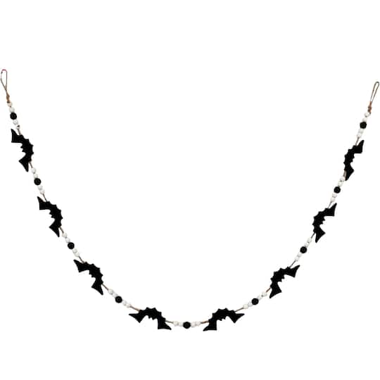 6ft. Black & White Bead & Bat Garland by Ashland®